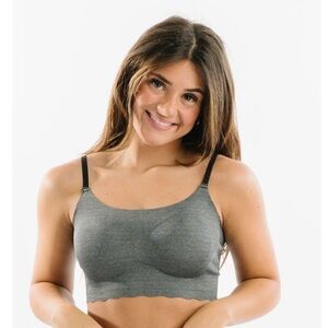 Zyia Charcoal Adjustable Straps Comfort Bra - New w Tags- size medium